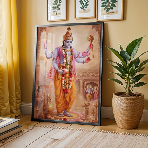 Shri Hari Vishnu Divine Artwork – 14 x 21 Inch